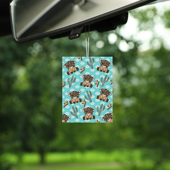 Highland Cow Custom Car Freshner - Picture 1 of 1